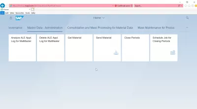 List of SAP S4 HANA FIORI aplikacije : Glavni podaci Administracija SAP S4 HANA FIORI aplikacija