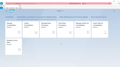 List of SAP S4 HANA FIORI εφαρμογές : Ενοποίηση και μαζική επεξεργασία υλικών δεδομένων SAP S4 HANA FIORI εφαρμογές
