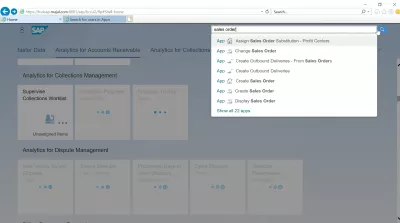 כיצד להשתמש בממשק SAP S4 HANA FIORI? : שימוש בסרגל החיפוש ליצירת הזמנת מכירה