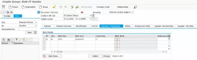 How to create business partner in SAP S/4HANA : Business partner payment transaction details 