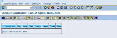SAP export to Excel any report with print to file : Clean list of own spool requests