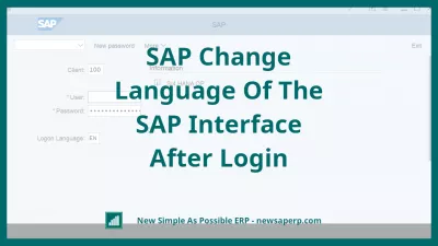 लॉगिन केल्यानंतर एसएपी इंटरफेसची एसएपी बदल भाषा : डीफॉल्ट भाषेत लॉगऑन स्क्रीन