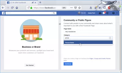 FaceBookのビジネスページを作成する方法 : Facebookのビジネスページを開始する