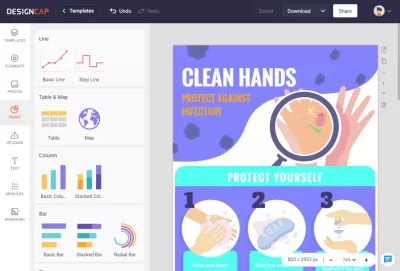 DesignCap Infographic Maker - Hiển thị dữ liệu phức tạp một cách đơn giản : Chọn loại biểu đồ