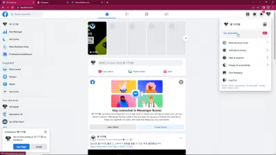 What Is The Best Way To Manage Multiple Social Media Accounts? : Facebook page connected to a specific social media account in a separate Google Chrome profile
