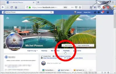 How to download Facebook year in review video to computer : Open photo and video gallery from the profile page