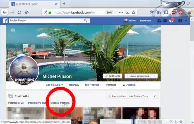 How to download Facebook year in review video to computer : Opening picture gallery albums