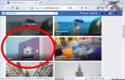 How to download Facebook year in review video to computer : Video album in Facebook album gallery