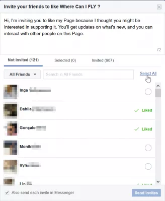 איך להזמין חברים שיעשו לייק לדף הפייסבוק שלך (או של מישהו אחר)? : הזמן חברים לאהוב את דף הפייסבוק