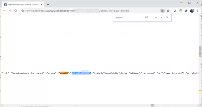 Paano Mag-Anyaya Ng Mga Kaibigan Upang Magustuhan Ang Iyong (O Sa Iba Pa) Na Pahina Sa Facebook? : Hanapin ang pahina ng ID sa Facebook in page HTML source code