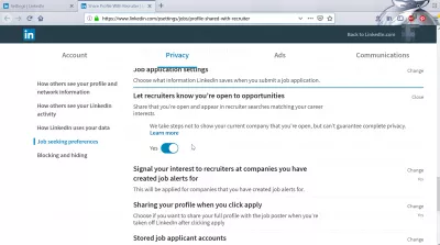 Linkedin: Actively Seeking Employment Setting Explained : LinkedIn actively seeking employment setting