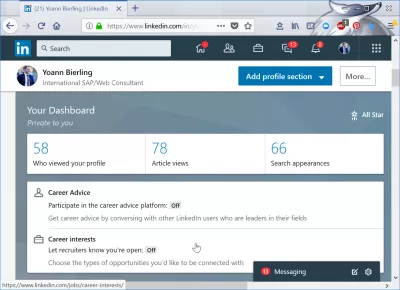 Linkedin: Actively Seeking Employment Setting Explained : LinkedIn looking for a job status