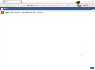 [Facebook.-side fejl løst] Profile er ikke knyttet til delegeret side: profil bør altid være knyttet til uddelegere side : Facebook.-side deling fejl: profil er ikke knyttet til delegeret side: profil bør altid være knyttet til delegeret side