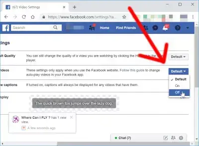 كيفية إيقاف التشغيل التلقائي على Facebook الاستشارات الدولية