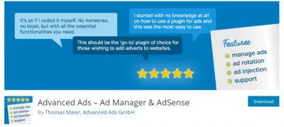 7 Best free WordPress Adsense plugins to boost revenue : Advanced Ads – Ad Manager & Adsense