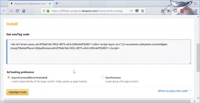 Amazon Associates OneLink - универсална филиал на Amazon : Amazon OneLink javascript код за копиране