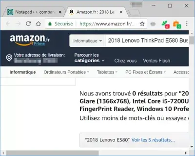 Amazon Associates OneLink - καθολική σύνδεση θυγατρικών της Amazon : Amazon Γαλλική ιστοσελίδα που εξυπηρετείται από τη OneLink αφού κάνετε κλικ σε έναν αμερικανικό σύνδεσμο θυγατρικών