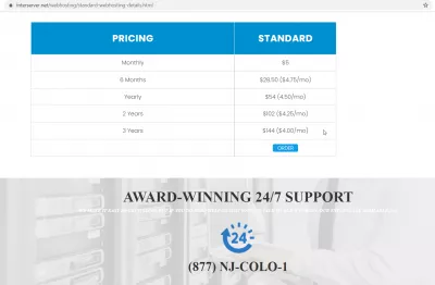 Los 3 Mejores Alojamientos Web Económicos : Primera opción de alojamiento de múltiples dominios Interserver: 4 $ / 3.5 €