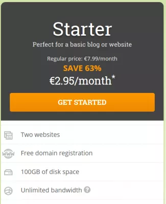 Best cheap web hosting : 3rd choice personal web hosting Hostpapa : 3.41$ / 2.95€Hosting site advanced