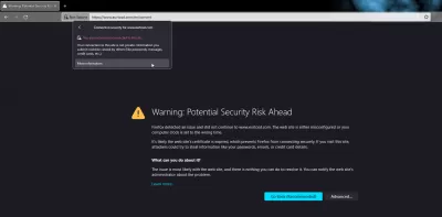 cPanel AutoSSL Nu Reînnoirea: Cum Să Resetați AutoSSL? : Certificatul SSL nu reînnoit pentru site-ul web și browser care prezintă o problemă potențială de securitate atunci când accesează-o