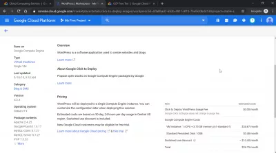 Google Cloud hisobini qanday yaratish kerak? : Google Cloud Wordpress narxi of $25 per month for WordPress hosting of 10GB storage
