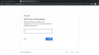 Làm cách nào để tạo tài khoản Google Cloud? : Xác minh địa chỉ email