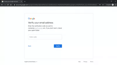 Comment créer un compte Google Drive et obtenir 15 Go de stockage gratuit sur Google Drive? : Vérification de l'adresse email