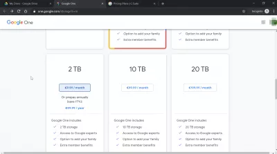 Kā izveidot Google diska kontu un saņemt 15 GB lielu Google diska krātuvi? : Google diska 1 TB cena ir 10 eiro mēnesī ar Google One jaunināšanu