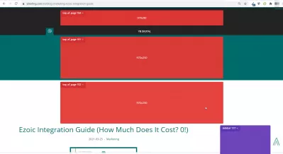 نمایشگر انتقال دهنده های تبلیغاتی: قرار دادن و بهینه سازی : تنظیمات بالا متغیرهایی Ads Ezoic Under / بالاتر از بالای صفحه