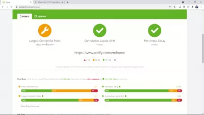 Ezoic LEAP - обзор нового инструмента от Ezoic : Результаты веб-сайта Core Web Vitals на LEAP: наибольшая отрисовка контента, совокупное смещение макета, задержка первого ввода