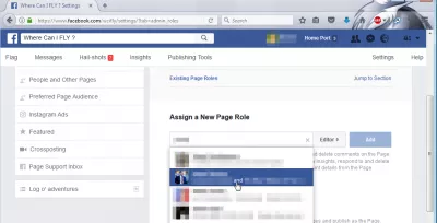 How To Change FaceBook Page Owner? : Select new admin from Facebook users 