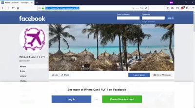 Ukurasa wa Facebook widget WordPress : MI Morena beachwear FB ukurasa, nakala URL katika browser