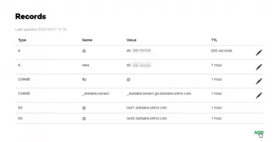 Godaddy ドメイン : Godaddy DNS リダイレクト