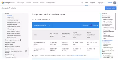 What is Google Compute Engine? A brief intro : Google Cloud Engine pricing for Compute-optimized machine types