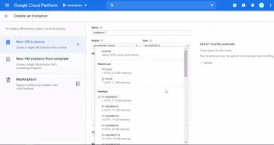 Una simple introducción a Google Cloud : Creación de una instancia de máquina virtual.