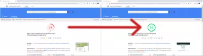 Google Pagespeed ​​Insights: Resolva Problemas E Seja Ecológico : Google Pagespeed Insights de pontuação vermelha de 29 a pontuação verde de 99 em desktop usando o Site Speed ​​Accelerator da Ezoic