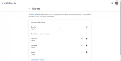 Kuidas Google'i keelt muuta? : Keel vahetati inglise keelest hispaania keelde