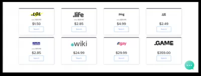 How To Choose A Domain Name? : Dynadot price list for different domain zones