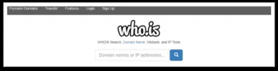 Hvordan Velge Et Domenenavn? : Hovedsiden til "Whois" -tjenesten for å sjekke et domenenavn for originalitet