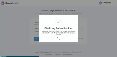 Si të krijoni një llogari Google Analytics dhe ta instaloni në WordPress? : Atëherë do të shfaqet një dritare dhe duhet të presësh pak