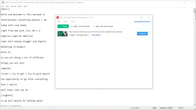 How to extract subtitles from YouTube videos? : Subtitles downloaded using the Free YouTube Subtitles Downloader software from @DVDVideoSoft