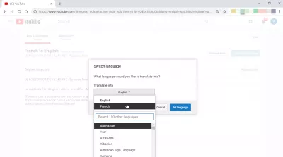 How to extract subtitles from YouTube videos? : Select language to translate into to get to the subtitles download