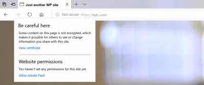 Cum să remediați avertismentul de conținut mixt în Wordpress în pași simpli : Site web cu conexiune nesigură pe browserul Edge