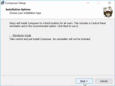 Com instal·lar finestres del compositor : php Compositor instal·lar finestres