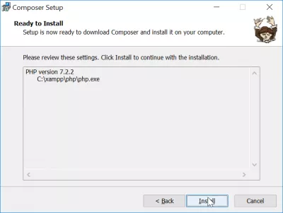 How to install composer windows : Composer ready windows install