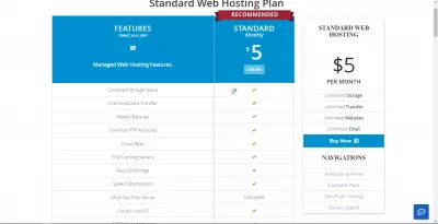 Interserver web hosting review of an account creation : Standard Web hosting plan price starts at $5