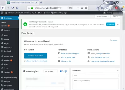 ย้าย Wordpress จากโดเมนย่อยไปยังราก : Wordpress ติดตั้งในโฟลเดอร์ย่อย