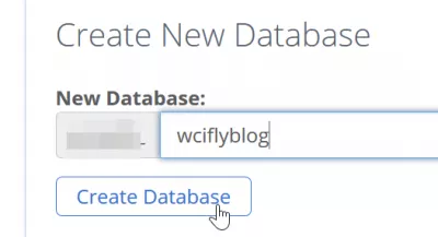 Move wordpress site to new domain : Creation of a new database for the migration wordpress