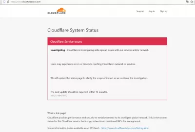 500 Internal Server Error Nginx: How To Solve? : CloudFlare service down: they are investigating the wide-spread issue within their service and network