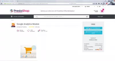 PrestaShop cài đặt module bằng tay : Đăng ký tải xuống mô-đun miễn phí